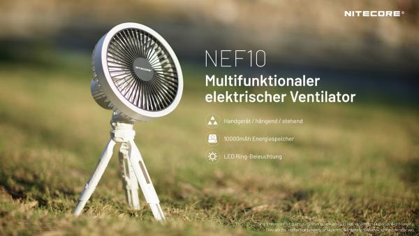 NITECORE - NEF10 - VENTILATOR MIT LICHT UND POWERBANK